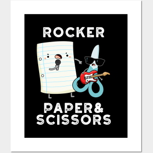 Rocker Paper And Scissors Funny Game Pun Posters and Art